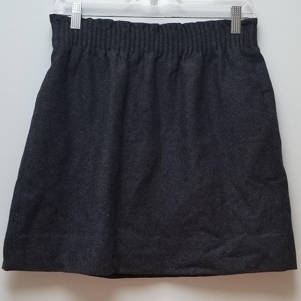 J. CREW | BLUE & GRAY HERRINGBONE SKIRT, SZ 4